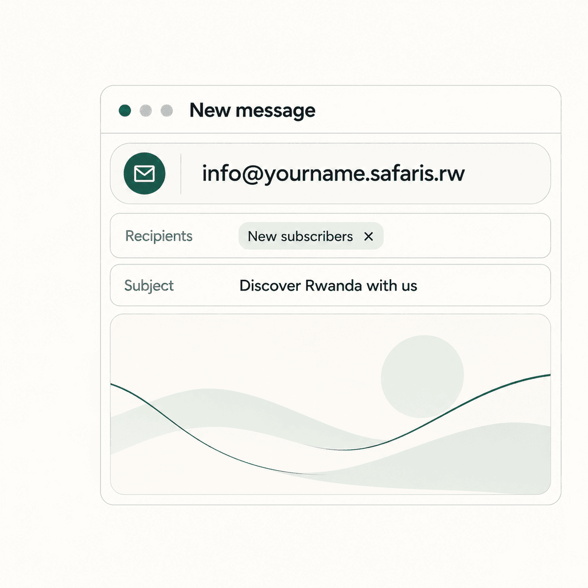 Business email — info@yourname.safaris.rw